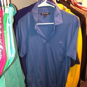Michael Kors smooth pima polo medium. Light royal